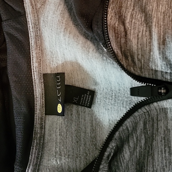 Zella Mens Track Jacket Full Zip XL gray and black space dyed - Picture 4 of 11